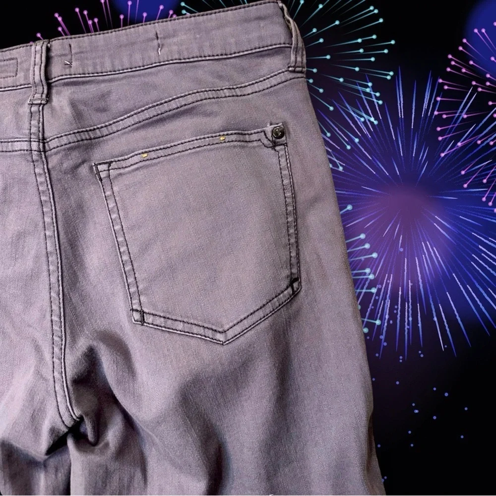 Pilcro and the Letterpress ‘Stet’ Cropped Side Slit Jeans in Gray Size 27